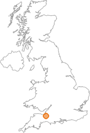 map showing location of Athelney, Somerset