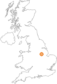 map showing location of Averham, Nottinghamshire