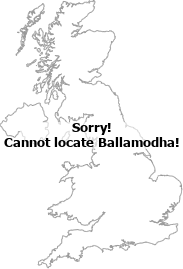 map showing location of Ballamodha, Isle of Man