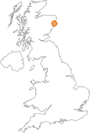 map showing location of Balmedie, Aberdeenshire