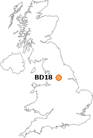 map showing location of BD18