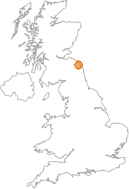map showing location of Berwick-upon-Tweed, Northumberland