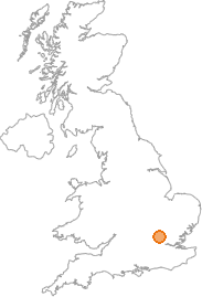 map showing location of Blackmore End, Hertfordshire