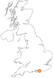 map showing location of Bognor Regis, West Sussex