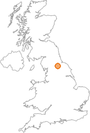 map showing location of Brompton on Swale, North Yorkshire