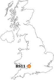 map showing location of BS11