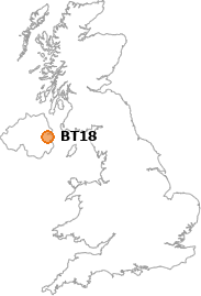 map showing location of BT18
