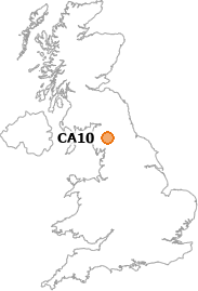 map showing location of CA10