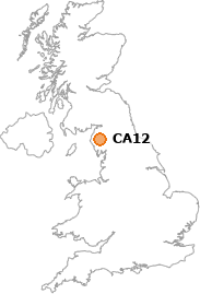 map showing location of CA12