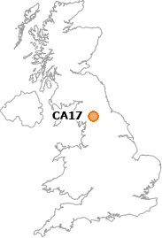 map showing location of CA17