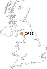 map showing location of CA22
