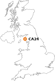 map showing location of CA24