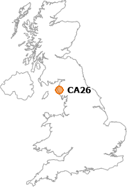 map showing location of CA26