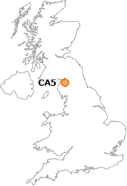 map showing location of CA5