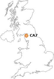 map showing location of CA7