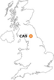 map showing location of CA9
