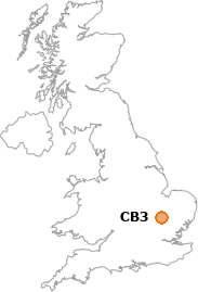 map showing location of CB3