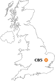 map showing location of CB5