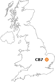 map showing location of CB7