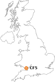 map showing location of CF5