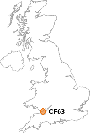 map showing location of CF63