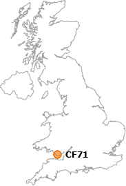 map showing location of CF71