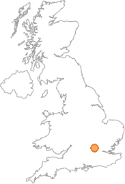 map showing location of Chesham, Buckinghamshire
