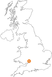map showing location of Cinderford, Gloucestershire
