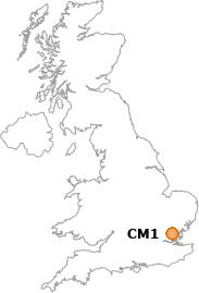map showing location of CM1