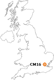 map showing location of CM16