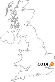 map showing location of CO14