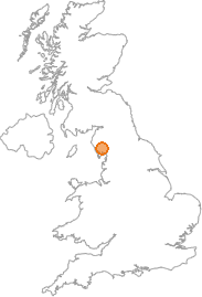 map showing location of Coniston, Cumbria