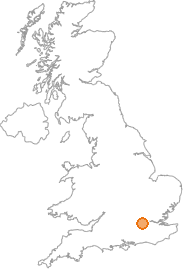 map showing location of Cranford, Greater London