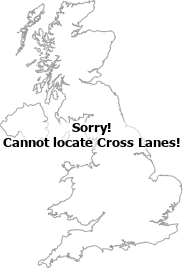 map showing location of Cross Lanes, North Yorkshire