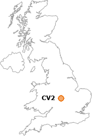 map showing location of CV2
