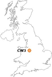 map showing location of CW3