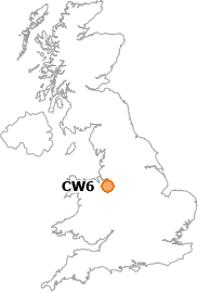 map showing location of CW6