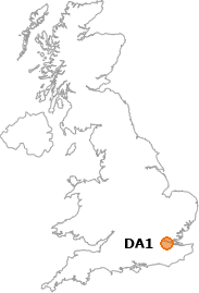 map showing location of DA1