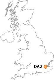 map showing location of DA2