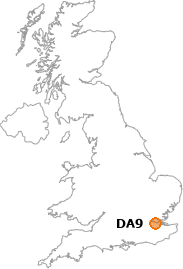 map showing location of DA9