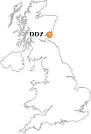map showing location of DD7
