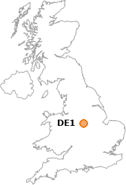 map showing location of DE1