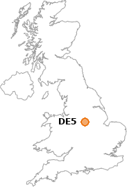 map showing location of DE5