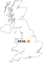 map showing location of DE56