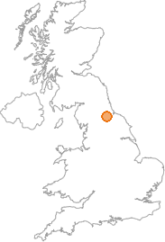 map showing location of Denton, Darlington