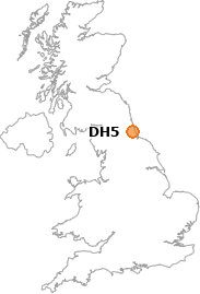 map showing location of DH5