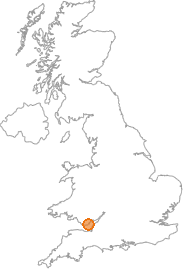 map showing location of Dinas Powys, Vale of Glamorgan