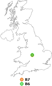map showing distance between B7 and B6