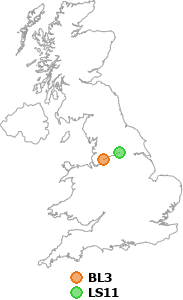 map showing distance between BL3 and LS11