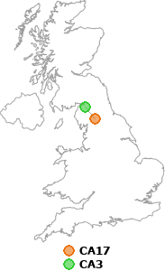 map showing distance between CA17 and CA3